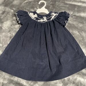 Santa Sleigh Smocked Dress